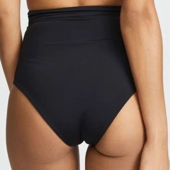 Mara Hoffman Jay NWT Black High Waist Tie-Front Bikini Bottoms Size 3X - Picture 2 of 13